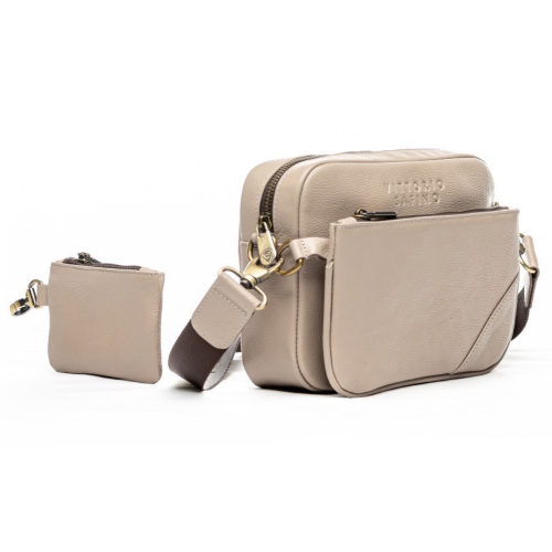 Сумка жіноча шкіряна Vittorio Safino VS 125 бежева