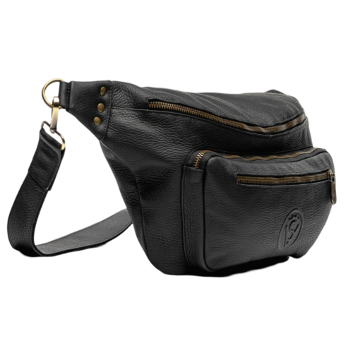 Сумка крос боді чоловіча шкіряна Vittorio Safino VS 073 чорна Флотар