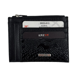 Кошелек картхолдер кожаный Karya 0022-013 черный