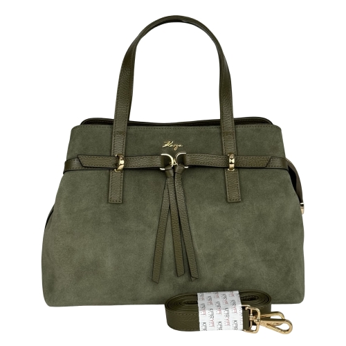 Сумка жіноча замшева Karya 2484-9 оливкова