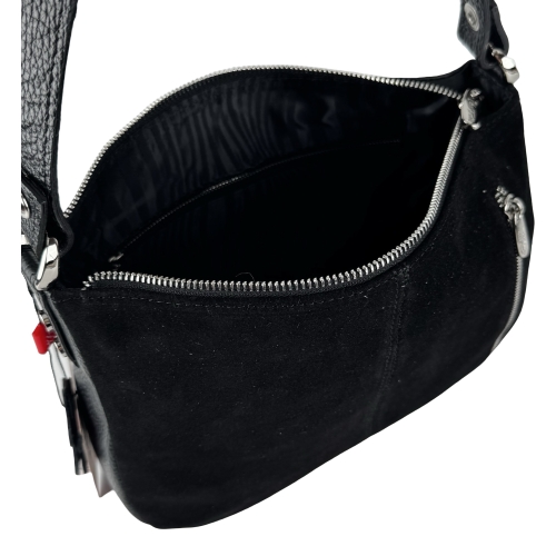 Сумка женская кожаная с замшевой вставкой Vito Torelli 1068 6003/1000 черная