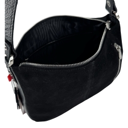 Сумка женская кожаная с замшевой вставкой Vito Torelli 1068 6003/1000 черная