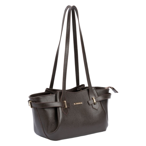 Сумка женская кожаная Enzo Nori EN1124-906 темно-коричневая