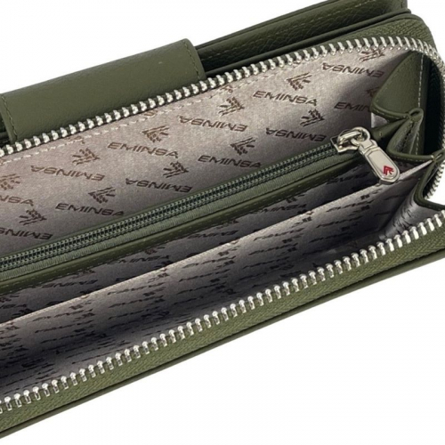 Гаманець жіночий шкіряний Eminsa 2149 11-36 хакі