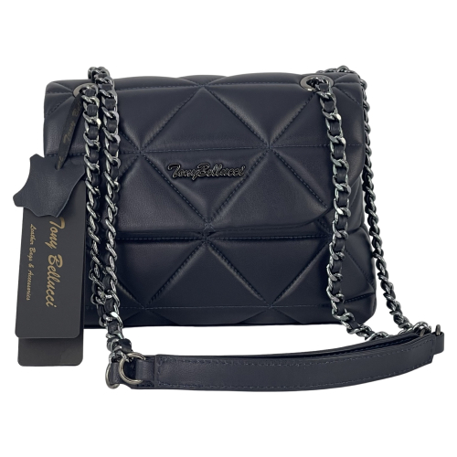 Сумка женская кожаная Tony Bellucci 0586-2002 темно-синяя