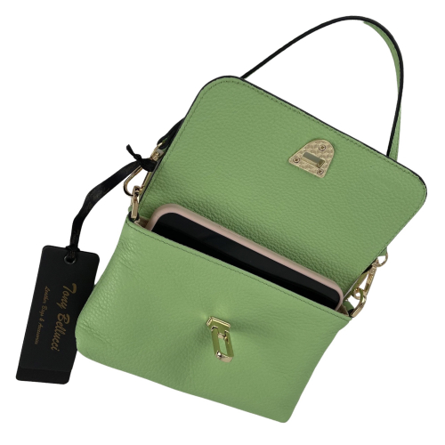 Сумка жіноча шкіряна Tony Bellucci 0778-439 м'ятна