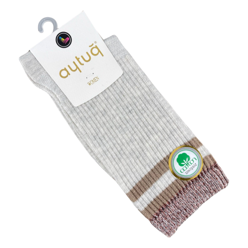 Шкарпетки жіночі Aytug Cotton 41077 високі світло-сірий Size 36-40