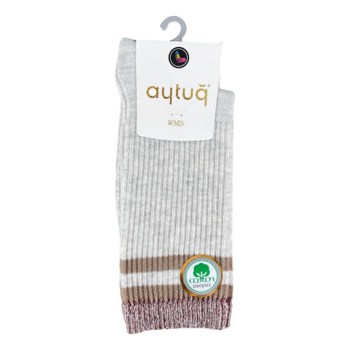 Шкарпетки жіночі Aytug Cotton 41077 високі світло-сірий Size 36-40