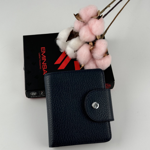 Кошелек женский кожаный Eminsa 2154 37-19 темно-синий