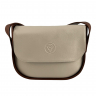 Сумка женская кожаная Vittorio Safino VSL 033 молочная с коричневым