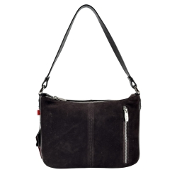 Сумка женская кожаная с замшевой вставкой Vito Torelli 1068 6010/1210 темно-коричневая