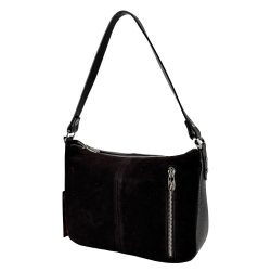 Сумка женская кожаная с замшевой вставкой Vito Torelli 1068 6010/1210 темно-коричневая