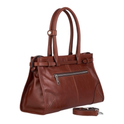 Сумка-тоут женская кожаная  Enzo Nori EN1089-KR03 коричневая