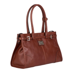 Сумка-тоут женская кожаная  Enzo Nori EN1089-KR03 коричневая