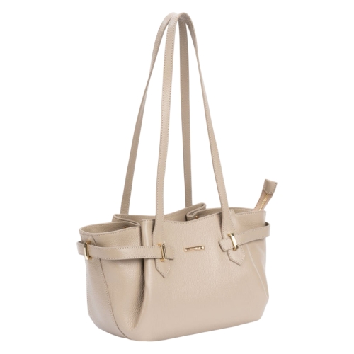 Сумка женская кожаная Enzo Nori EN1124-908 бежевая