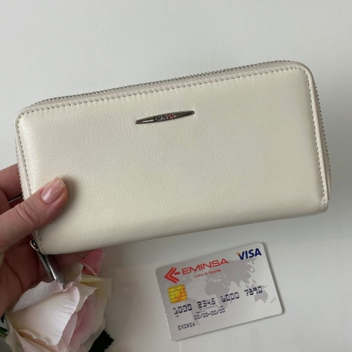 Кошелек женский кожаный Eminsa 2160 молочный
