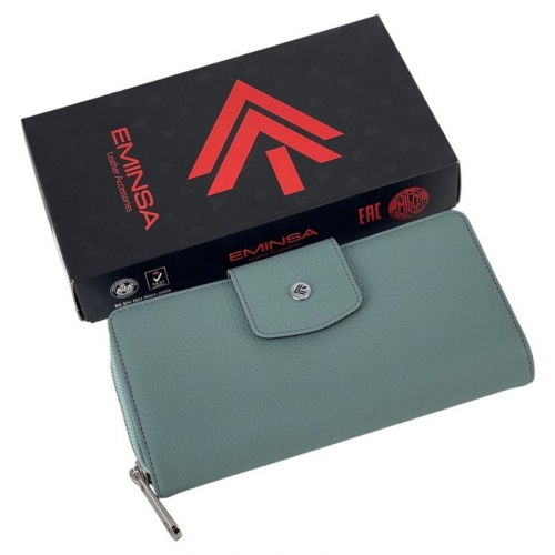 Гаманець жіночий шкіряний Eminsa 2149 9-32 блідо бірюзовий