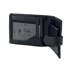 Гаманець чоловічий шкіряний гладкий Bond 529-1 чорний