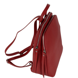 Рюкзак жіночий шкіряний Genuine Leather 05919 D58 червоний