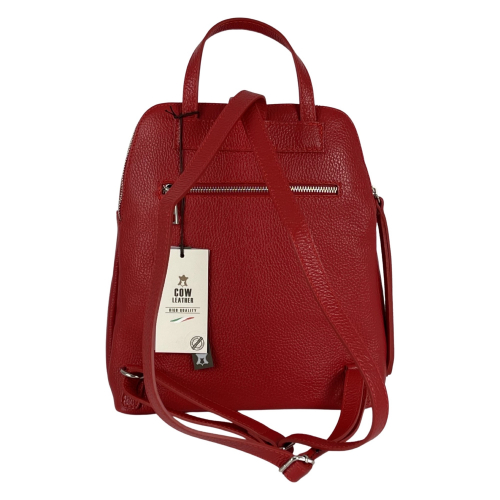 Рюкзак жіночий шкіряний Genuine Leather 05919 D58 червоний