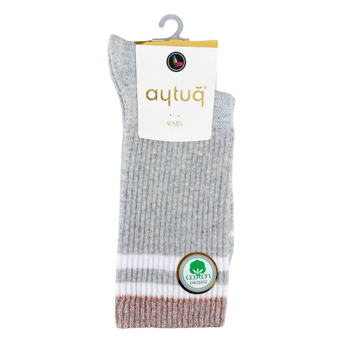 Шкарпетки жіночі Aytug Cotton 41077 високі сірі Size 36-40