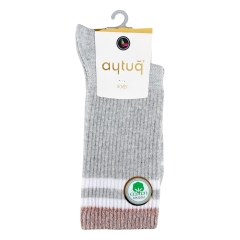 Носки женские Aytug Cotton 41077 высокие серые Size 36-40