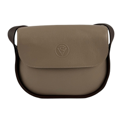 Сумка жіноча шкіряна Vittorio Safino VSL 033 бежева з темно-коричневим