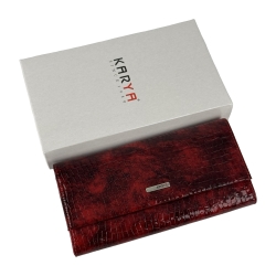 Кошелек женский кожаный лакированный Karya 1071-573 красный