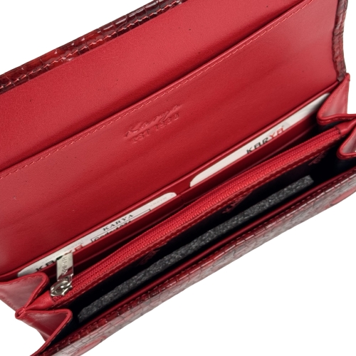 Кошелек женский кожаный лакированный Karya 1071-573 красный