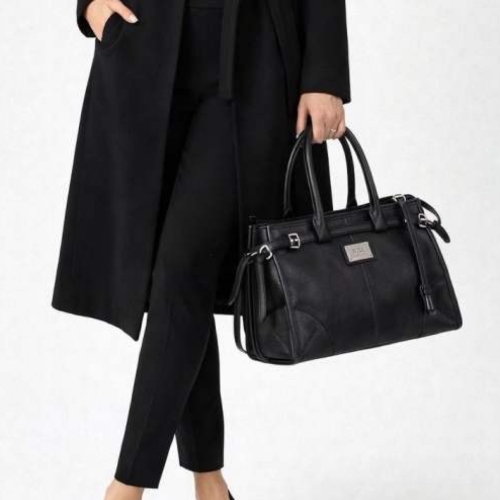 Сумка-тоут женская кожаная  Enzo Nori EN1089-KR01 черная