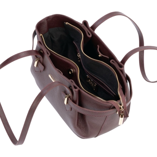 Сумка женская кожаная Enzo Nori EN1124-920 бордовая