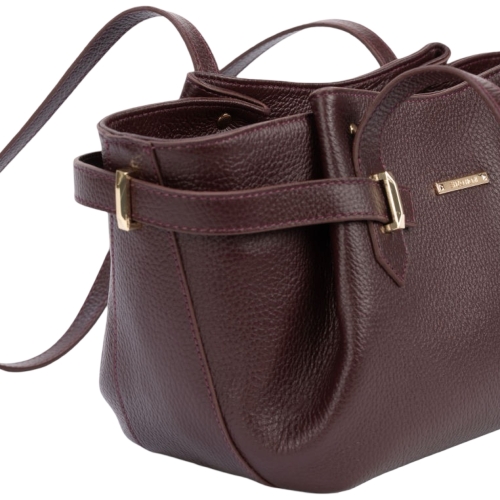 Сумка женская кожаная Enzo Nori EN1124-920 бордовая