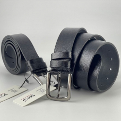 Ремінь чоловічий шкіряний Bond Non 41000 115 см чорний