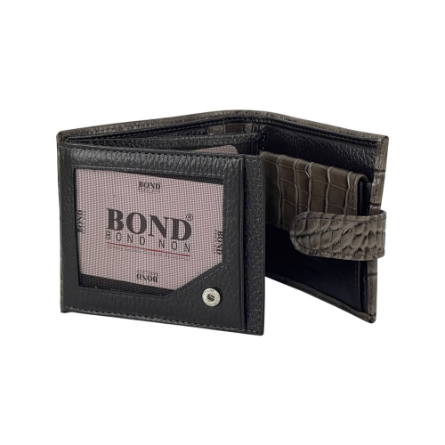 Гаманець чоловічий під крокодилячу шкіру Bond 529-354 коричневий
