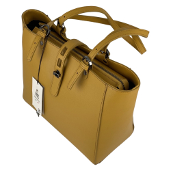 Сумка женская кожаная Genuine Leather 05415 PL36 желтая