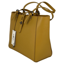 Сумка женская кожаная Genuine Leather 05415 PL36 желтая