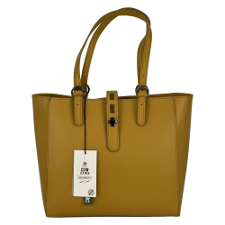 Сумка женская кожаная Genuine Leather 05415 PL36 желтая