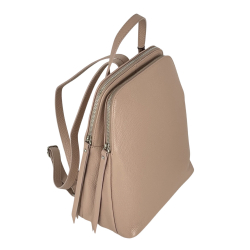 ​Рюкзак жіночий шкіряний Genuine Leather 05919 D68 пудровий