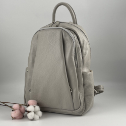 Рюкзак жіночий шкіряний Genuine Leather 543311 світло-сірий