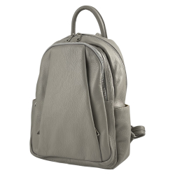 Рюкзак жіночий шкіряний Genuine Leather 543311 світло-сірий