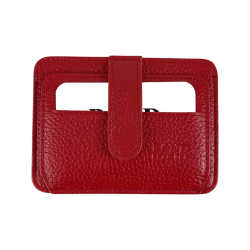 Кошелек картхолдер кожаный Bond Non 132-282 красный