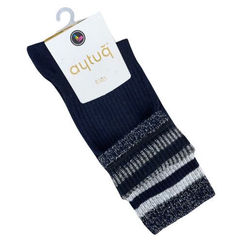 Шкарпетки жіночі Aytug Cotton 41077 високі темно-сині Size 36-40