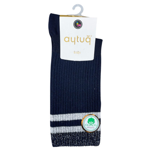 Шкарпетки жіночі Aytug Cotton 41077 високі темно-сині Size 36-40