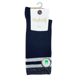 Шкарпетки жіночі Aytug Cotton 41077 високі темно-сині Size 36-40