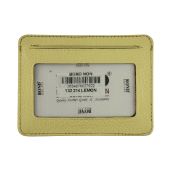 Кошелек картхолдер кожаный Bond Non 132-214 лимонный 