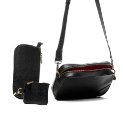 Сумка жіноча шкіряна Vittorio Safino VS 125 чорна