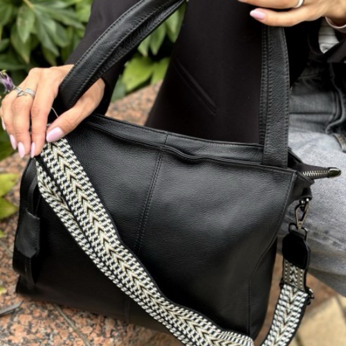 Сумка жіноча шкіряна Bags4Life 2026 чорна
