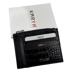 Кошелек картхолдер кожаный Karya 0022-53 черный