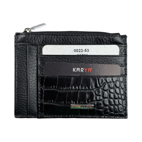 Кошелек картхолдер кожаный Karya 0022-53 черный