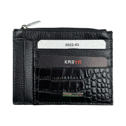 Кошелек картхолдер кожаный Karya 0022-53 черный